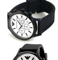  Shop Authentic Emporio Armani Chronograph Quartz Silver Dial Black Rubber Strap Watch For Men - AR11048 - Luxxuri