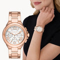  Shop Authentic Michael Kors Camille Chronograph White Dial Rose Gold Steel Strap Watch For Women - MK7271 - Luxxuri