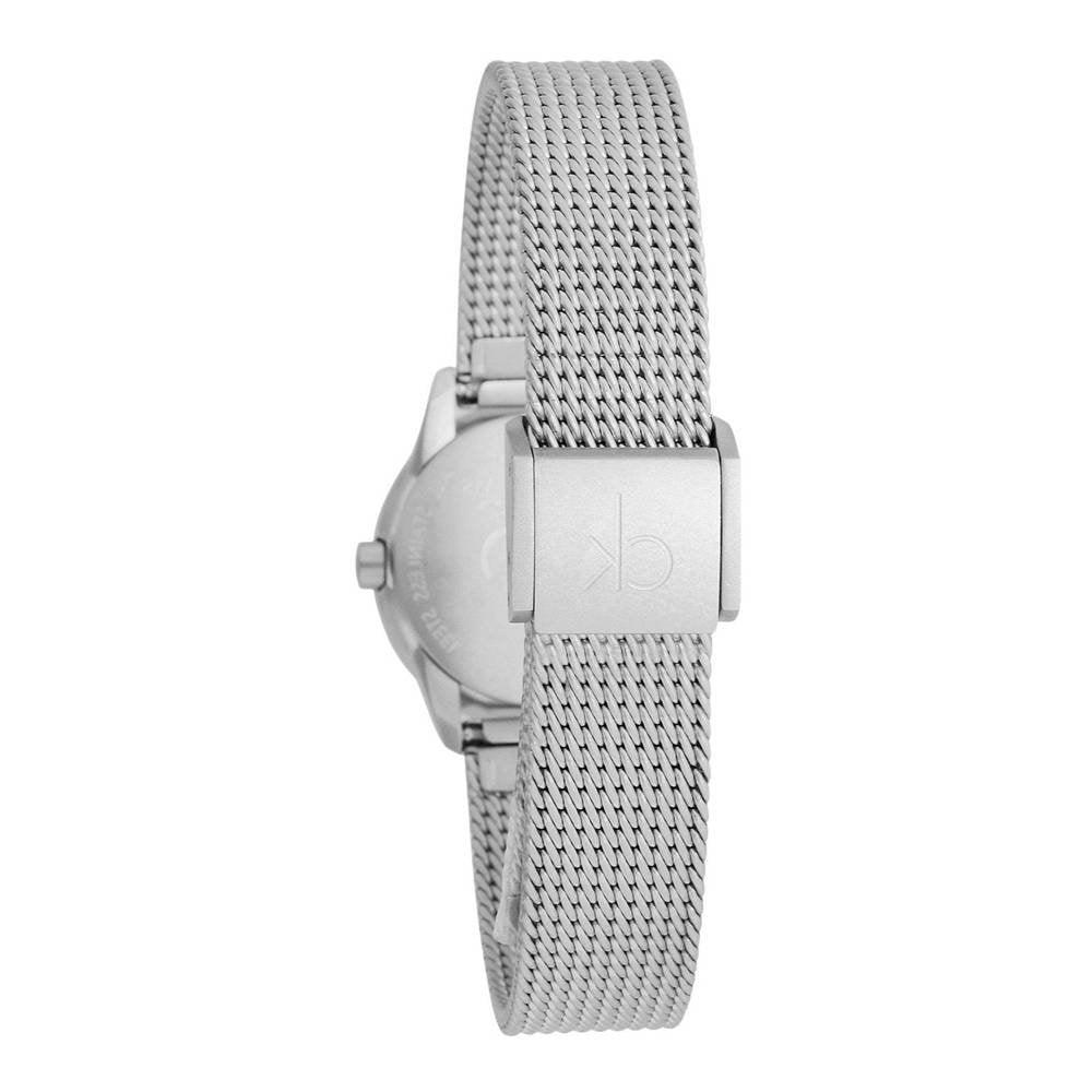  Shop Authentic Calvin Klein Minimal White Dial Silver Mesh Bracelet Watch for Women - K3M23126 - Luxxuri
