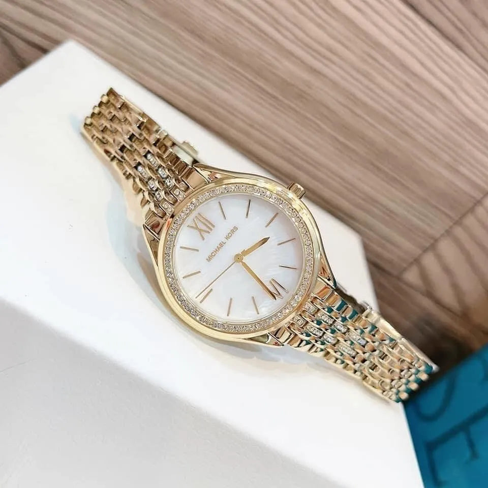  Shop Authentic Michael Kors Mindy Three Hand White Dial Rose Gold Steel Strap Watch for Women - MK7078 - Luxxuri