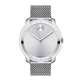  Shop Authentic Movado Bold Silver Dial Silver Mesh Bracelet Watch For Men - 3600260 - Luxxuri