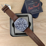  Shop Authentic Fossil Brox Multifunction Grey Dial Brown Leather Strap Watch for Men - BQ2800 - Luxxuri