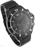  Shop Authentic Emporio Armani Diver Chronograph Black Dial Black Steel Strap Watch For Men - AR11363 - Luxxuri