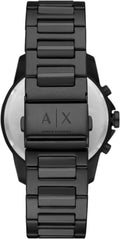  Shop Authentic Armani Exchange Banks Chronograph Black Dial Black Steel Strap Watch For Men - AX1722 - Luxxuri