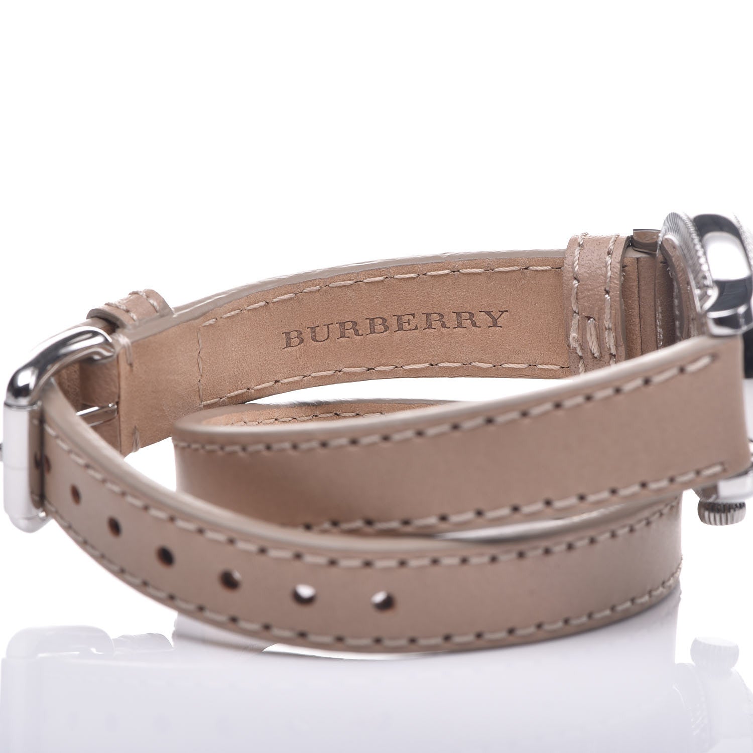  Shop Authentic Burberry Utilitarian White Dial Pink Leather Strap Watch for Women - BU7847 - Luxxuri