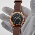  Shop Authentic Breitling Avi 1953 Edition Black Dial Brown Leather Strap Watch for Men - RB0920131B1X1 - Luxxuri