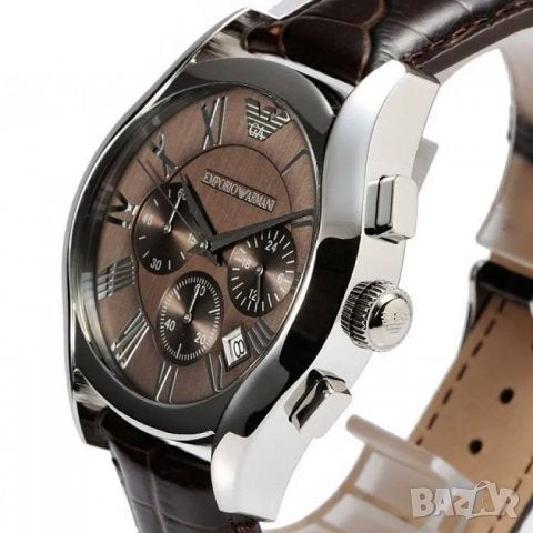  Shop Authentic Emporio Armani Valente Chronograph Brown Dial Brown Leather Strap Watch For Men - AR0671 - Luxxuri