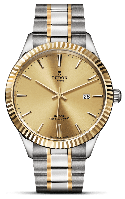  Shop Authentic Tudor Style Automatic Gold Dial Two Tone Steel Strap Watch for Men - M12713-0001 - Luxxuri