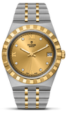  Shop Authentic Tudor Royal Automatic Diamonds Gold Dial Two Tone Steel Strap Watch for Men - M28603-0006 - Luxxuri