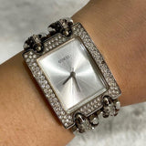  Shop Authentic Guess Mod Heavy Metal Diamonds Silver Dial Silver Steel Strap Watch for Women - W95088L1 - Luxxuri