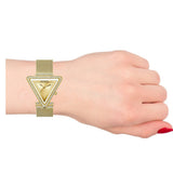  Shop Authentic Guess Fame Diamonds Gold Dial Gold Mesh Bracelet Watch for Women - GW0508L2 - Luxxuri