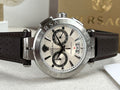  Shop Authentic Versace Aion Chronograph White Dial Brown Leather Strap Watch for Men - VBR010017 - Luxxuri