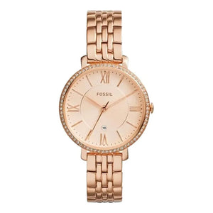  Shop Authentic Fossil Jacqueline Rose Gold Dial Rose Gold Steel Strap Watch for Women - ES3632 - Luxxuri