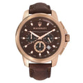  Shop Authentic Maserati Successo Brown Dial Brown Leather Strap Watch For Men - R8871621004 - Luxxuri