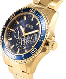  Shop Authentic Guess Chaser Multifunction Blue Dial Gold Steel Strap Watch for Men - W0172G5 - Luxxuri