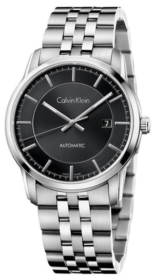  Shop Authentic Calvin Klein Infinity Black Dial Silver Steel Strap Watch for Men - K5S34141 - Luxxuri