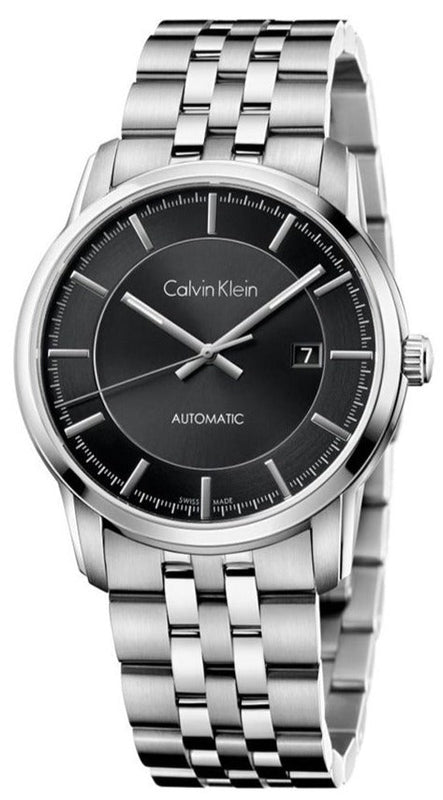  Shop Authentic Calvin Klein Infinity Black Dial Silver Steel Strap Watch for Men - K5S34141 - Luxxuri