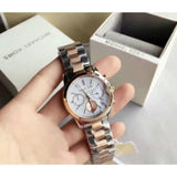  Shop Authentic Michael Kors Runway Chronograph Blue Dial Two Tone Steel Strap Watch For Women - MK6166 - Luxxuri