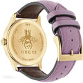 Shop Authentic Gucci G Timeless Quartz Lilac Dial Lilac Leather Strap Watch For Women - YA1264098 - Luxxuri