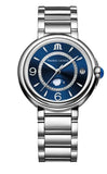  Shop Authentic Maurice Lacroix Fiaba Moonphase Blue Dial Silver Steel Strap Watch for Women - FA1084-SS002-420-1 - Luxxuri