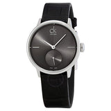  Shop Authentic Calvin Klein Accent Black Dial Black Leather Strap Watch for Women - K2Y231C3 - Luxxuri