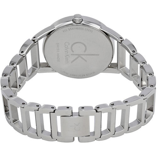  Shop Authentic Calvin Klein Stately Silver Dial Silver Steel Strap Watch for Women - K3G2312W - Luxxuri