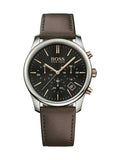  Shop Authentic Hugo Boss Time One Black Dial Brown Leather Strap Watch for Men - 1513448 - Luxxuri