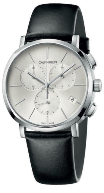  Shop Authentic Calvin Klein Posh Silver Dial Black Leather Strap Watch for Men - K8Q371C6 - Luxxuri