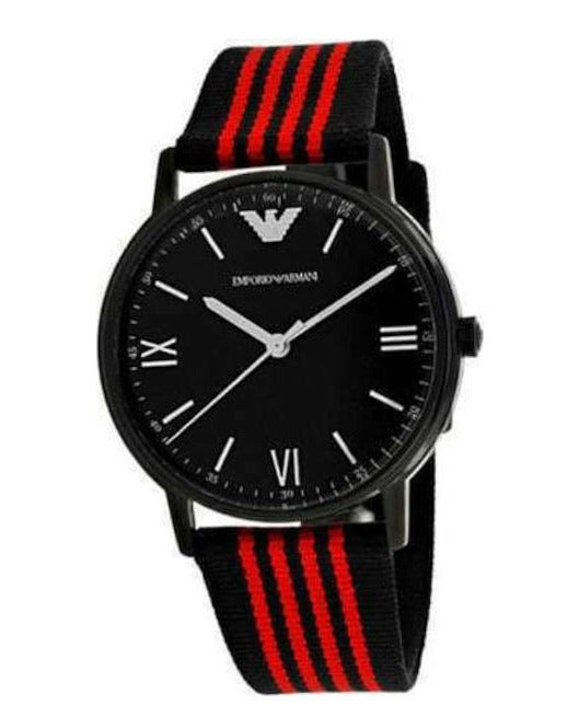  Shop Authentic Emporio Armani Kappa Black Dial Two Tone NATO Strap Watch For Men - AR11015 - Luxxuri