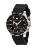  Shop Authentic Maserati SFIDA 44mm Black Silicon Chronograph Watch For Men - R8871640002 - Luxxuri
