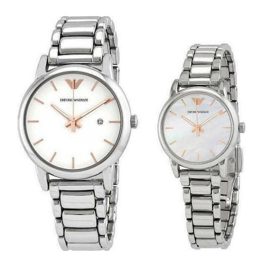  Shop Authentic Emporio Armani Quartz White Dial Silver Steel Strap Watch For Men - AR90000 - Luxxuri