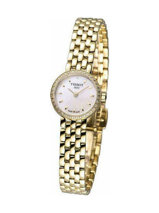  Shop Authentic Tissot T-Lady Lovely Mother of Pearl Dial Gold Steel Strap Watch For Women - T058.009.63.116.00 - Luxxuri
