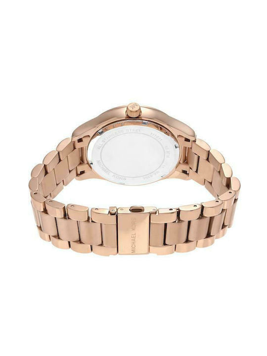  Shop Authentic Michael Kors Layton Rose Gold Dial Rose Gold Steel Strap Watch for Women - MK6395 - Luxxuri