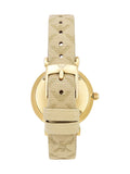  Shop Authentic Emporio Armani Gianni T Bar Analog Silver Dial Beige Leather Strap Watch For Women - AR11127 - Luxxuri