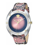  Shop Authentic Versace Shadov Pink Dial Pink Leather Strap Watch for Women - VEBM00818 - Luxxuri
