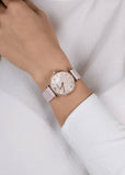  Shop Authentic Emporio Armani Gianni T Bar Mother Of Pearl Pink Dial Pink Leather Strap Watch For Women - AR1958 - Luxxuri