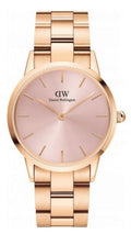  Shop Authentic Daniel Wellington Iconic Donna Pink Dial Rose Gold Steel Strap Watch For Women - DW00100331 - Luxxuri