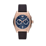  Shop Authentic Emporio Armani Federico Chronograph Blue Dial Brown Leather Strap Watch For Men - AR11563 - Luxxuri