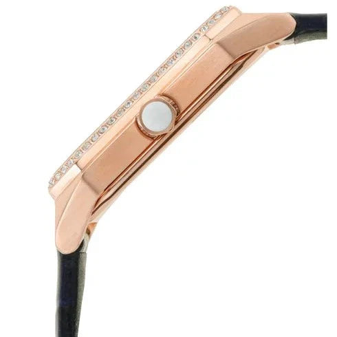  Shop Authentic Emporio Armani Gianni T Bar Quartz Mother of Pearl Dial Blue Leather Strap Watch For Women - AR11466 - Luxxuri