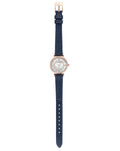  Shop Authentic Emporio Armani Gianni T-Bar Analog Mother of Pearl Dial Blue Leather Strap Watch For Women - AR11468 - Luxxuri