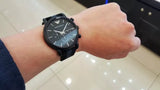  Shop Authentic Emporio Armani Luigi Chronograph Quartz Black Dial Two Tone Nylon Strap Watch For Men - AR1948 - Luxxuri