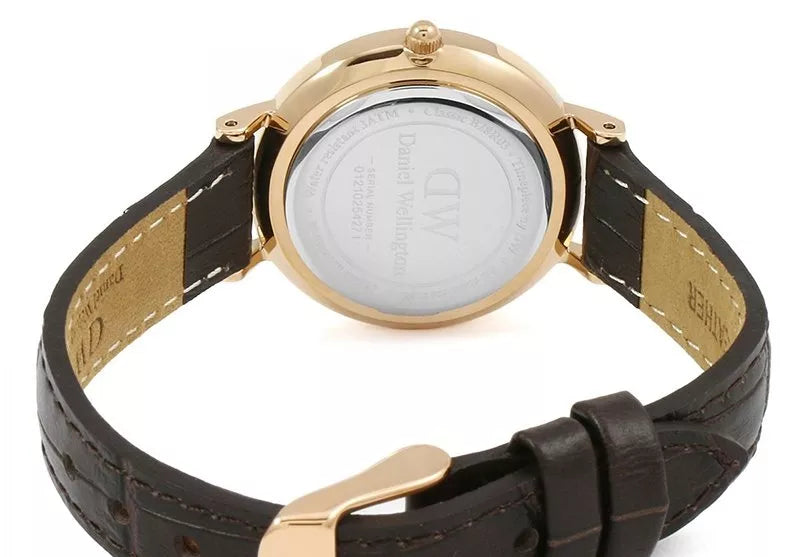  Shop Authentic Daniel Wellington Classic Petite York White Dial Brown Leather Strap Watch For Women - DW00100232 - Luxxuri