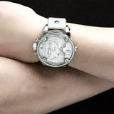  Shop Authentic Diesel Badass Chronograph White Dial White Leather Strap Watch For Men - DZ7265 - Luxxuri