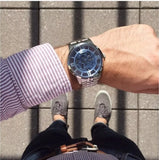  Shop Authentic Fossil Townsman Automatic Skeleton Blue Dial Silver Steel Strap Watch for Men - ME3073 - Luxxuri