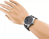  Shop Authentic Tommy Hilfiger Damon Multifunction Black Dial Black Leather Strap Watch for Men - 1791417 - Luxxuri