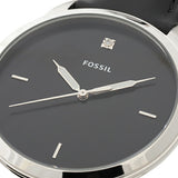  Shop Authentic Fossil The Minimalist Carbon Series Black Dial Black Leather Strap Watch for Men - FS5497 - Luxxuri