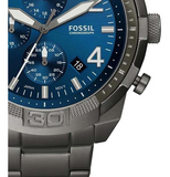  Shop Authentic Fossil Bronson Chronograph Blue Dial Grey Steel Strap Watch for Men - FS5711 - Luxxuri