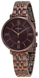  Shop Authentic Fossil Jacqueline Brown Dial Brown Steel Strap Watch for Women - ES4100 - Luxxuri