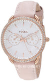  Shop Authentic Fossil Tailor Quartz White Dial Pink Leather Strap Watch for Women - ES4393 - Luxxuri