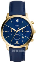  Shop Authentic Fossil Neutra Chronograph Blue Dial Blue Leather Strap Watch for Men - FS5790 - Luxxuri